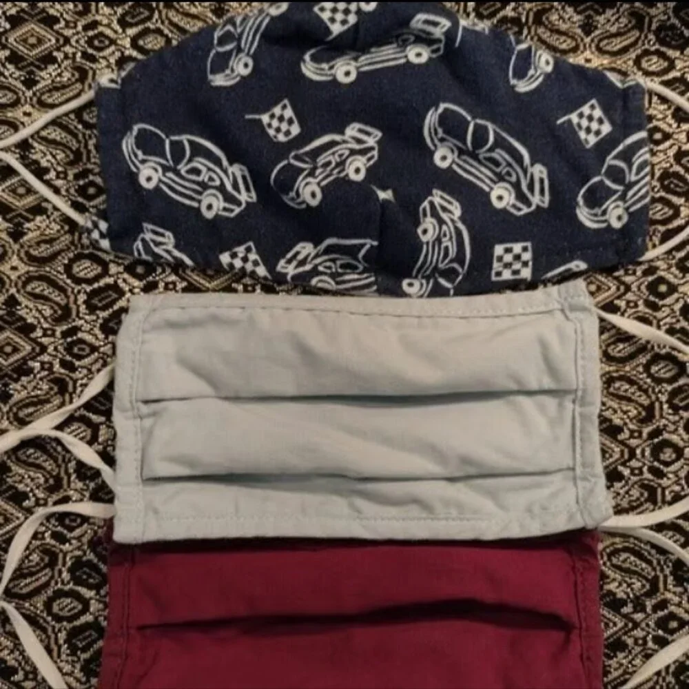 Lot of 3 kids Old Navy triple layer face masks